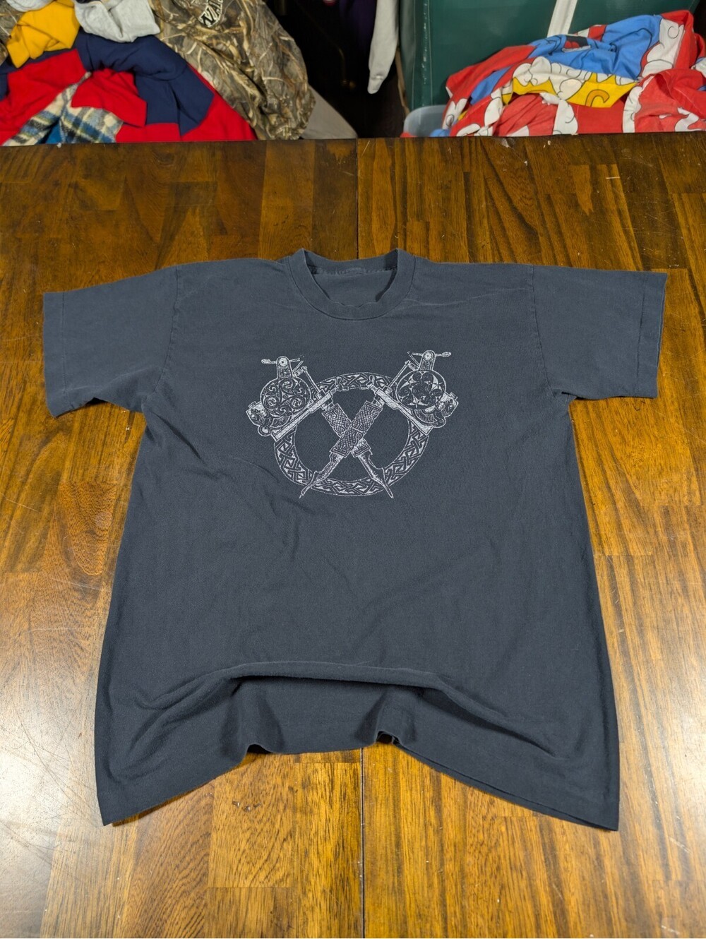 Vintage Basel Tattoo Body Art Studio T Shirt Switzerland Single Stitch Gray M